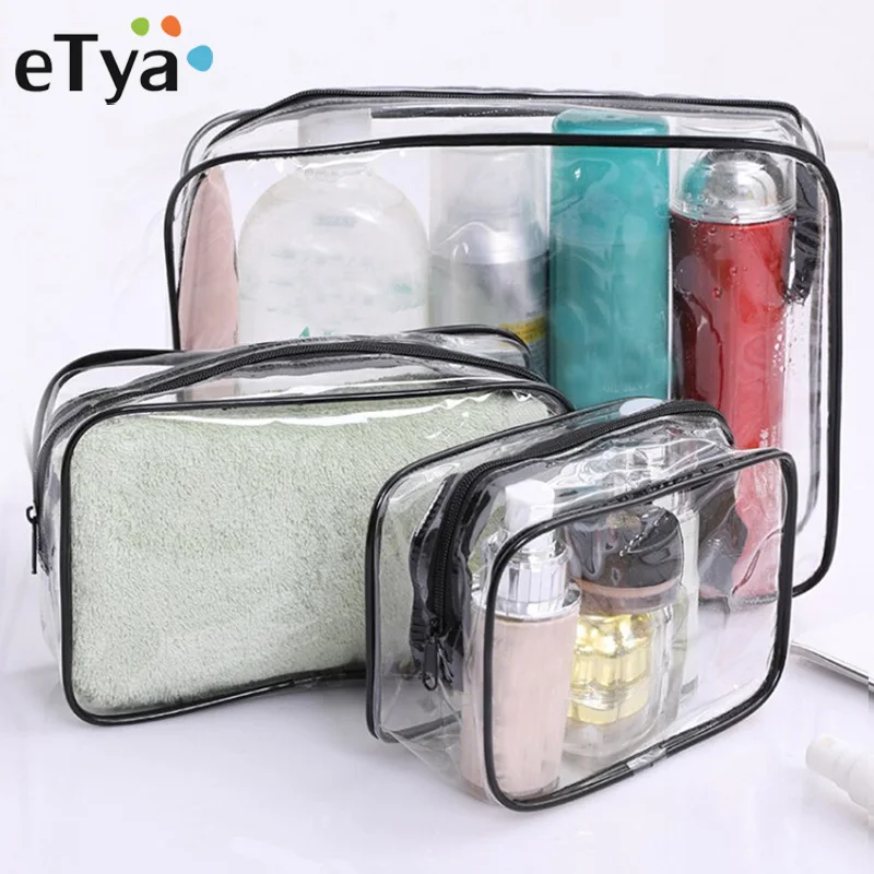 ETya прозрачная косметичка из ПВХ, органайзер для путешествий, женская прозрачная косметичка на молнии, косметичка, красивый чехол, косметичка, сумки для ванной, сумки