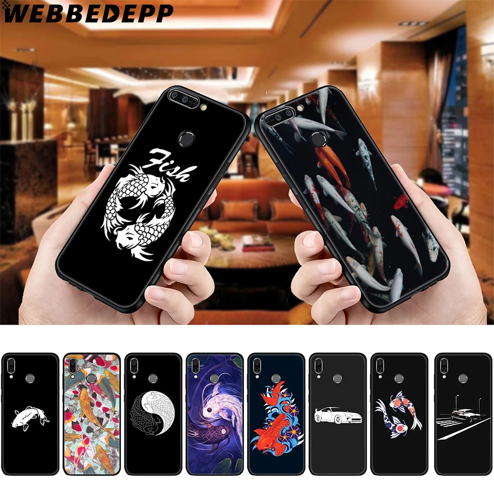 WEBBEDEPP чехол Koi Fish для Huawei P8 P9 P10 P20 P30 Lite Pro P Smart Z Plus 2019 Y6 Prime 2018 2017 Mini |