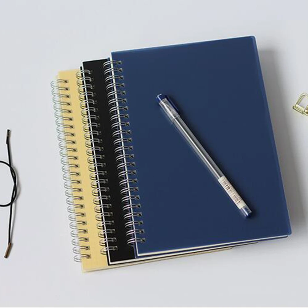 

PP Frosted A5B5 Business Spiral Notebook Creative Waterproof Cover Coil Planner Organizer Office School Multi-functional Book