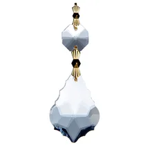 10 шт кристалл стеклянная подвеска для люстры прозрачная бусина кулон кленовый лист с украшением в виде кристаллов призмы для люстр Запчасти лампа подвесной орнамент для украшения дома