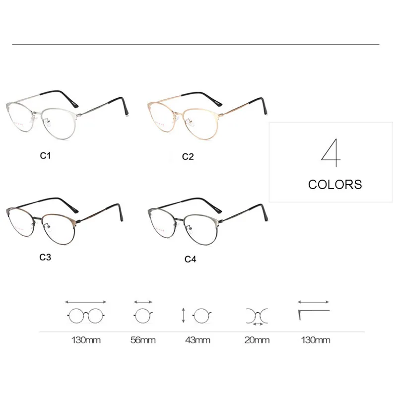 Handoer 6127 Optical Glasses Frame for Men and Women Alloy Eyewear Full Rim Alloy Spectacles Glasses Optical Prescription Frame