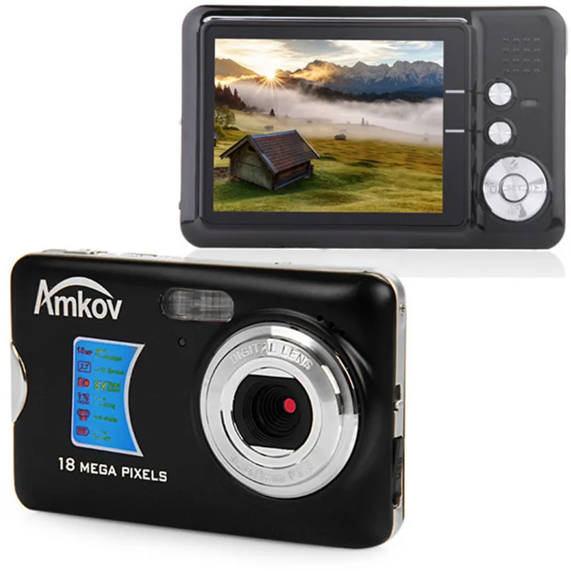 Amkov 18 Megapixel Camara Fotografica Digital 2.7'' TFT LCD Display Portable Shoot Digital Cameras Face Tracking Video Camcorder camera : image Amkov 18 Megapixel Camara Fotografica Digital 2.7'' TFT LCD Display Portable Shoot Digital Cameras Face Tracking Video Camcorder camera