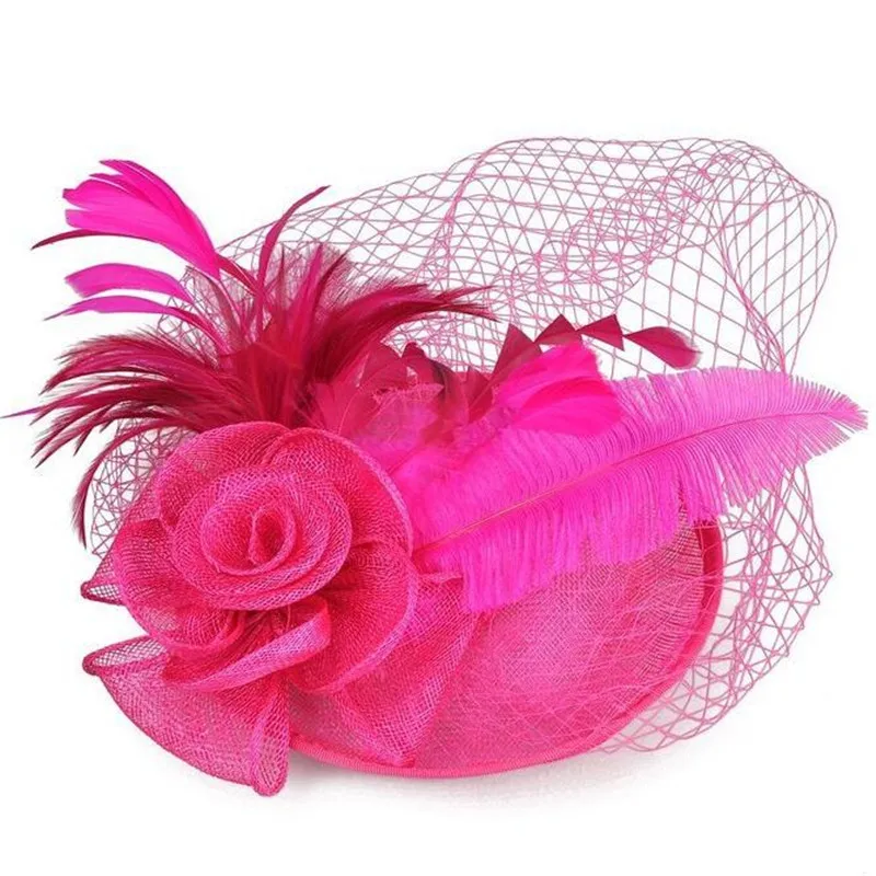 Xthree модная свадебная чистая перо белый фетровая шляпа для женщин Фата невесты цветок вечерние шляпа Банкетный шляпы - Цвет: Лаванда