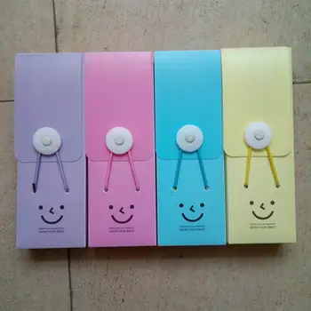 

100PCS creative kawaii cute smile candy colored packaging penalty pencil pen pouch box cases for school kids girls student gifts