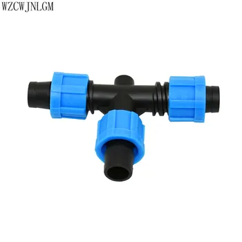 

5/8" 16mm Thread Lock Drip Tape Tee Connector Hose Fittings for Greenhouse Garden Micro Drip Irrigation Adapter 15 pcs