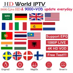Продвижение кодер IPTV для французский бельгийский Арабский испанский Германия Швейцарский Nordic Поддержка Android m3u enigma2 mag250 ТВ IP 5000 + Vod