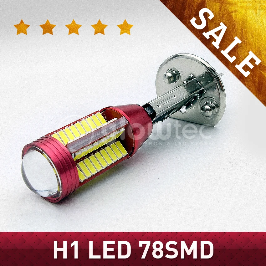 Светодиодный головной светильник H1 78 SMD 4014 1 шт. лампа 78smd внешний противотуманный