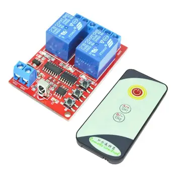 

2 Channel 2CH DC 5V 12V 24V IR Infrared Remote Control Switch High-current Relay Module Board LED Status Indicator 5V -24V
