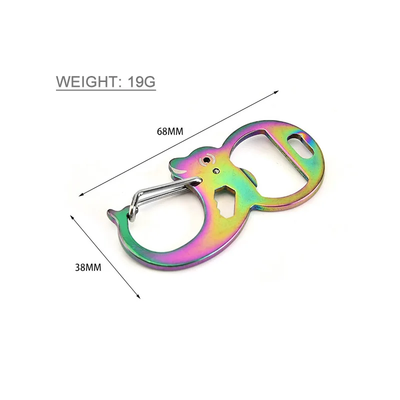 Карабин из нержавеющей стали открывалка для бутылок ключ милый Дельфин Открытый выживания Аварийный самоспасательный EDC инструмент
