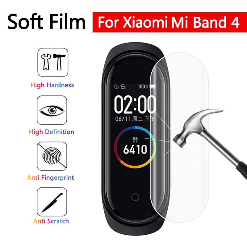 

12pcs mi Band 4 Screen Protector Film For xiaomi Mi Band 4 Soft Film Smart Wristband band4 miband4 miband 4 not tempered glass