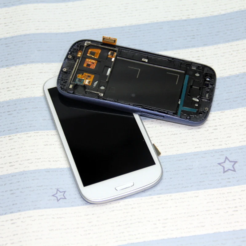 ЖК дисплей i9300 4 8 "для SAMSUNG GALAXY S3 III сенсорный экран дигитайзер с кнопкой возврата