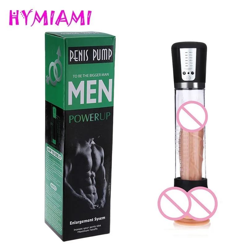 Goede HYMIAMI Elektrische Automatische Penispomp USB Oplaadbare Penis Vergroter Vacu uuml;m Krachtige Uitbreiding Extender Speeltjes voor Mannen
