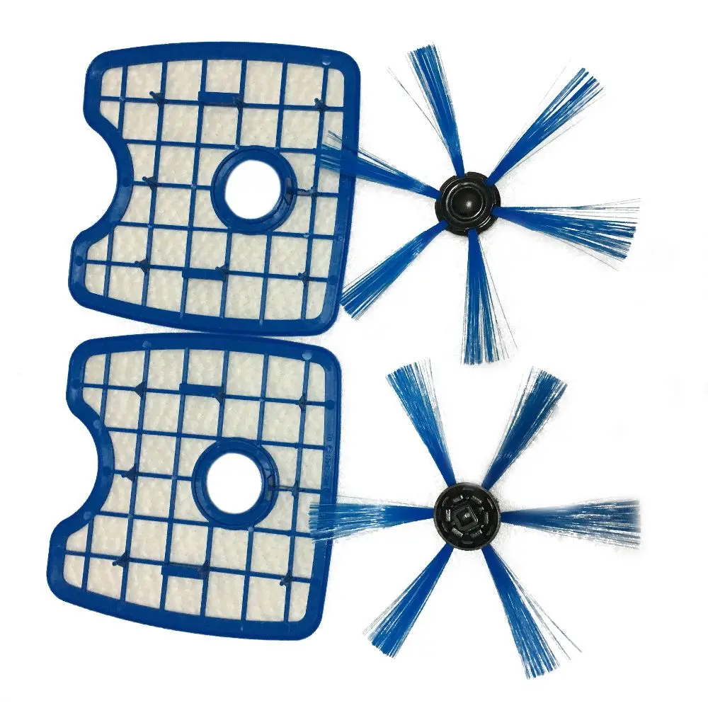 

for Vacuum Cleaner 2filter screen+2round brush for Philips Robot FC8820 FC8810 Sweeping robot accessories