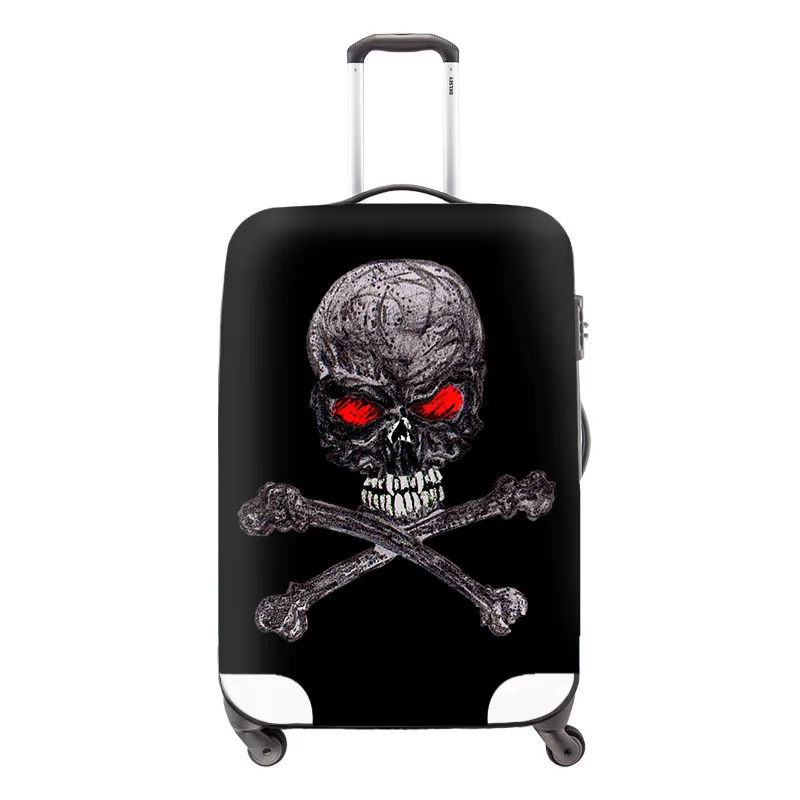 8 Hot Sale 2015 Travel Luggage Cover Cool Skull Luggage Suitcase Covers Fashion Travel Dust Cover Bags for 22-26 inch Suitcases
