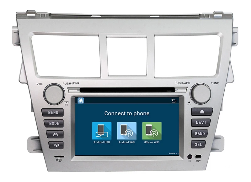 Perfect 7" Android Car DVD Player with GPS WIFI 3G BT,Audio Radio Stereo,Car multimedia for Toyota Vios 2007 2008 2009 2010 2011 2012 5