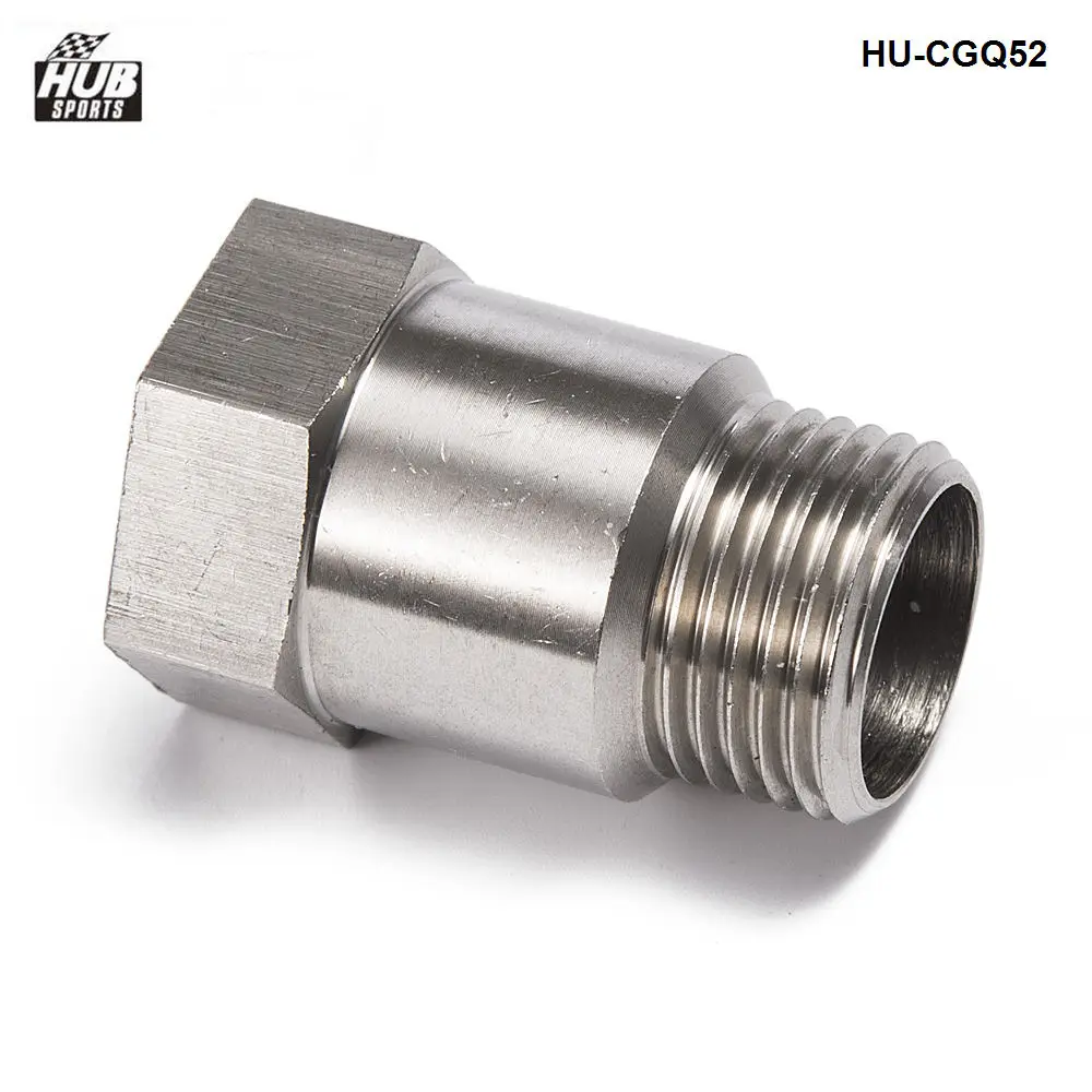 Hubsprots - Car Exhaust O2 stainless steel 304 oxygen sensor bung adapter extension extender M18 x1.5 HU-CGQ52