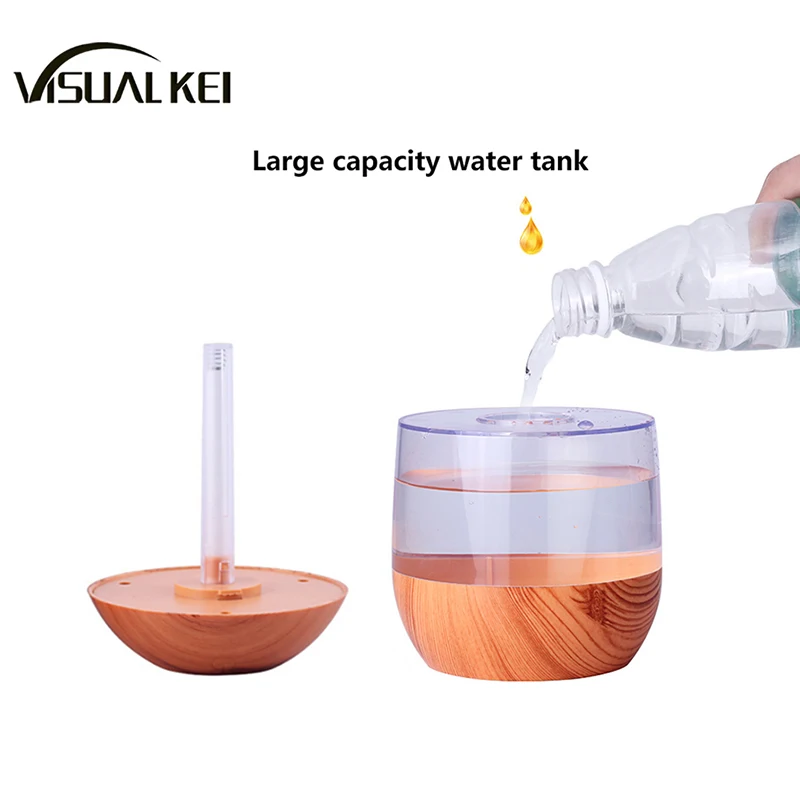 

USB wood grain humidifier Large water tank aromatherapy machine Water meter Home Car Office mini Aromatherapy machine with Wood