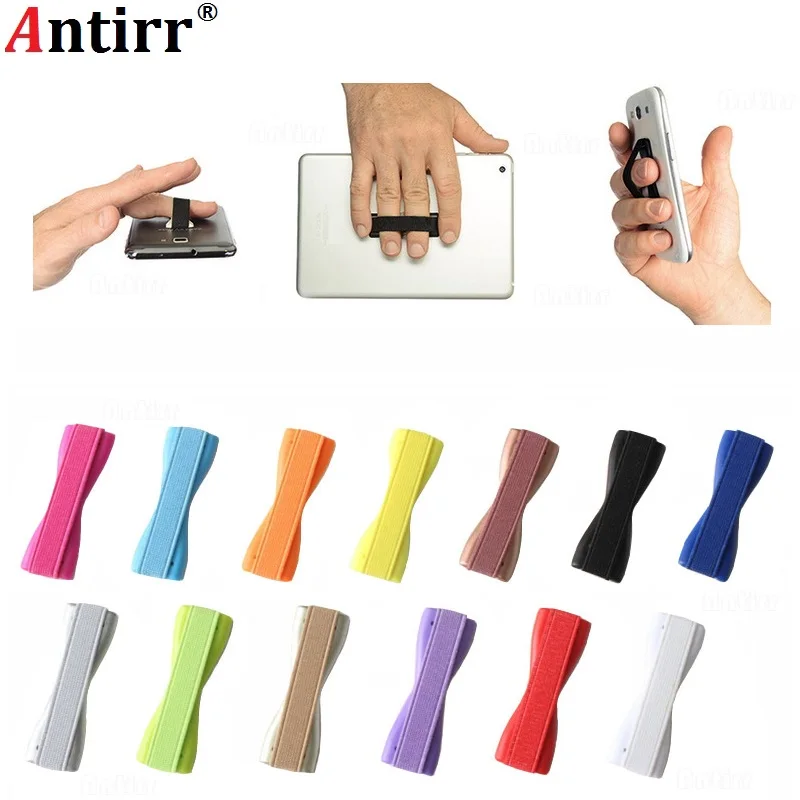 

Antirr Phone Holder Mount Finger Grip Elastic Band Strap Phone Holder With Stand For Smartphone Stand Holder