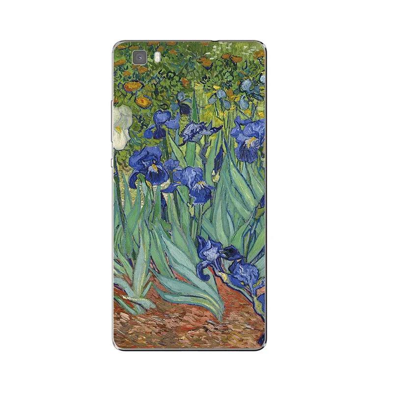 Untuk Huawei P8/P8 P9 Lite Plus G9 Shell Kehormatan 5C 7 7I Kembali Cover Mate 7 8 Ponsel Van Gogh Desain Dicat