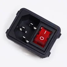 AS-09 розетка электрическая вилка шнур питания впускная штепсельная розетка с вкл. Выкл. кулисный переключатель