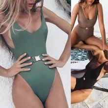 Бикини mujer, женский модный однотонный пуш-ап бюстгальтер с мягкими чашечками, Пляжное бикини, Цельный купальник, закрывающий купальник, бикини для купания