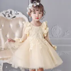 2019 детское платье принцессы, свадебное платье, платье-пачка с цветочным рисунком, платья для девочек, A1901