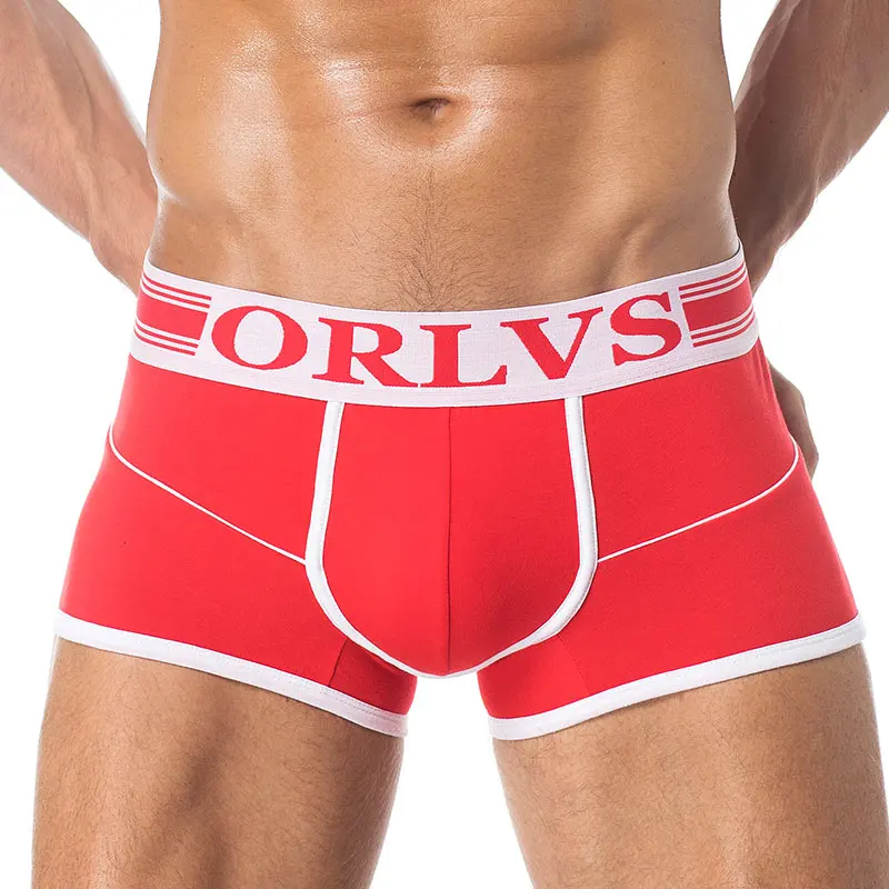 ORLVS хлопок Для мужчин нижнее белье трусы-боксеры Для мужчин сексуальные фирменные трусики-боксеры Cuecas сексуальный Дышащие Боксеры OR699