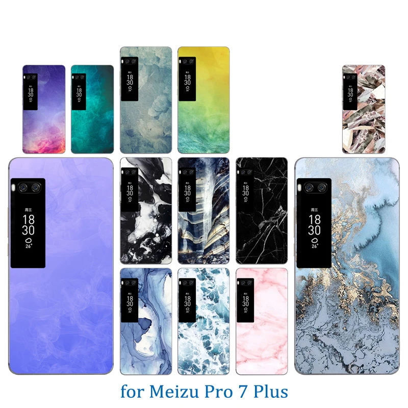

Phone Case 5.7 inch For Meizu Pro 7 Plus Silicone TPU Color Stone Pattern Funda Soft Ultra Thin Full Protection Clear Back Cover