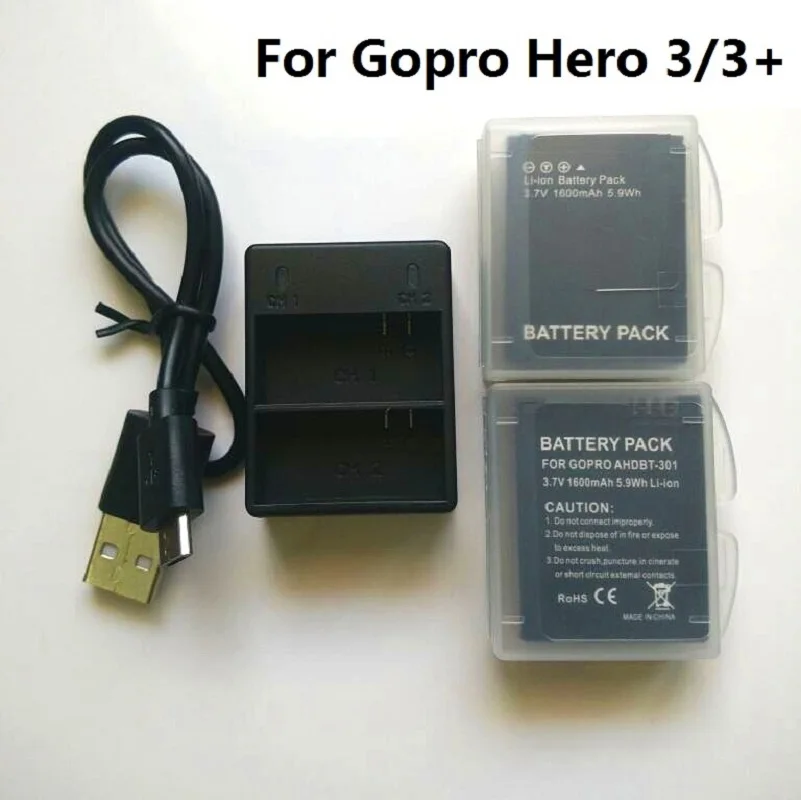 301//201 Hero 3+//3 Caja De Almacenamiento De Protección Funda Cubierta de Batería para GoPro AHDBT