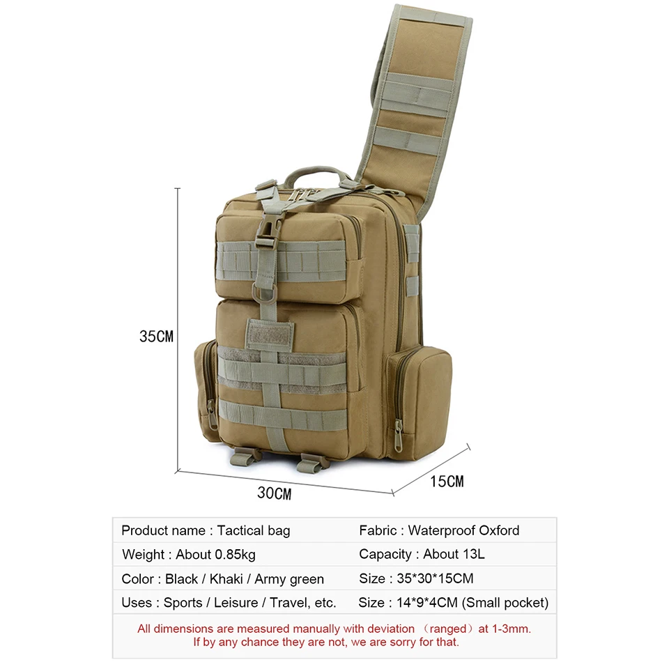 Outdoor Sport Taktische Tasche Military Taschen Assault Camouflage Bagpack Wasserdichte Schulter Tasche Pack Molle Messenger Brust Daypack