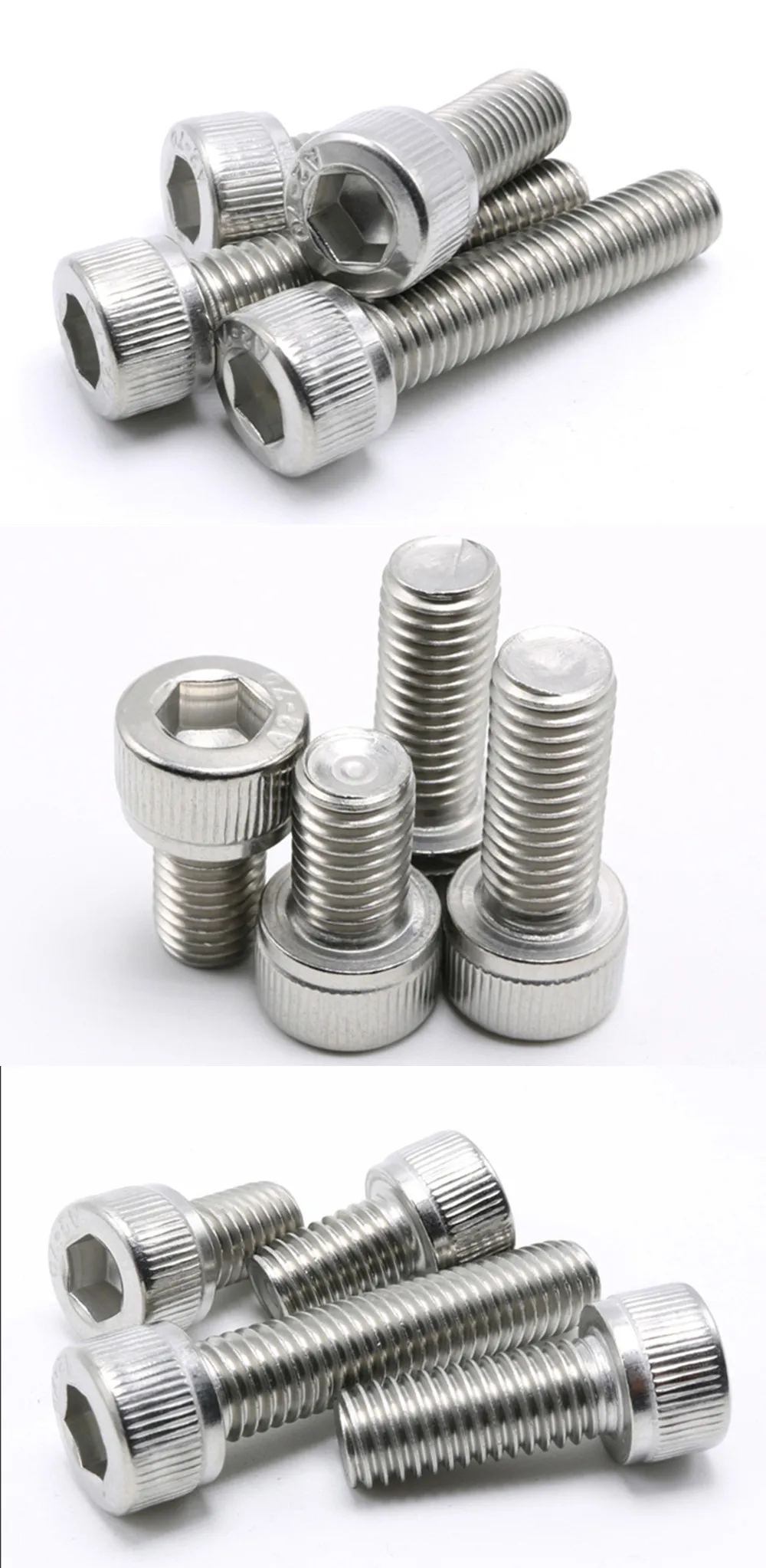 25 pcs hexagonal vis DIN 933 m2 5x10 inoxydable v2a s5