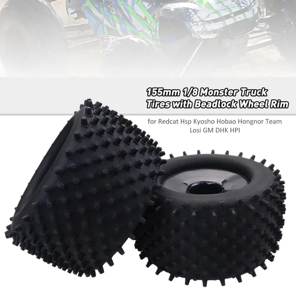 155 мм 1/8 Monster Truck шины с колесо бедлоком для Redcat Hsp Kyosho Hobao Hongnor Team Losi GM DHK HPI|Детали и