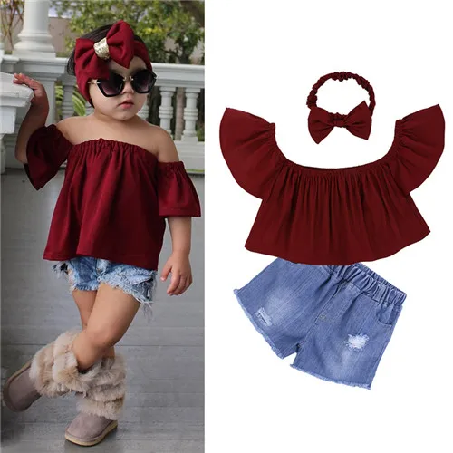 Children Sets for Girls Fashion 2022 New Style Girls Suits for Children Girls T-shirt  + Pants + Headband 3pcs. Suit Cute Girls children's clothing sets expensive Clothing Sets