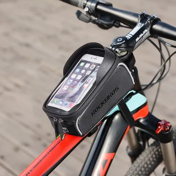 

Top Tube Frame Bag Bike Phone Bag 6inch Bicycle Pouch sac mtb bolsa para bicicleta accessories waterproof Rockbros Cycling Bag