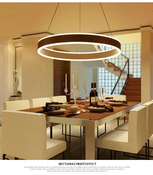 

Modern Led Ring Pendant Lights For Dinning Room Living Room Restaurant Kitchen White AC85-260V Luminaire Suspended Pendant Lamp