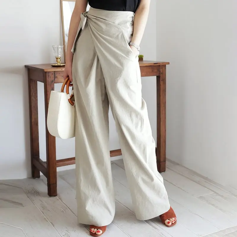 Fall 2019 Vintage Office Ladies Elegant Korean Style Black Pants Women Loose Wide Legs High Waist Plain Female Fashion Pant Fall 2019 Vintage Office Ladies Elegant Korean Style Black Pants Women Loose Wide Legs High Waist Plain Female Fashion Pant