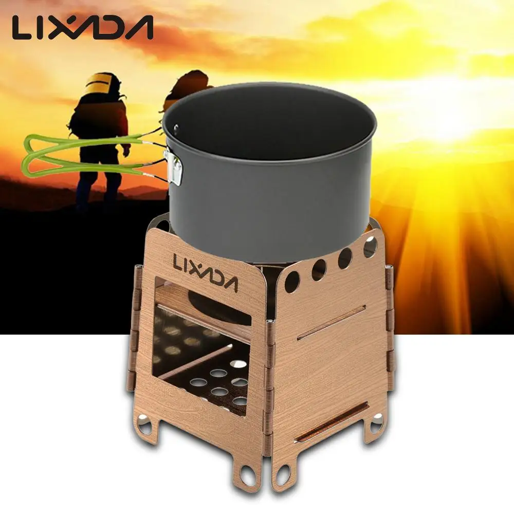 Lixada 190g Lightweight Portable Stainless Steel Pocket Folding Wood