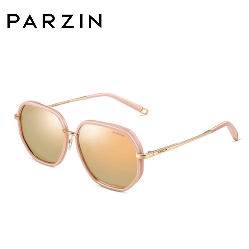 Sonnenbrille Bunte Rosa silver Metall Parzin Polarisierte Marke Spiegel Shades Frauen Rahmen Designe Beschichtung 9910 pink Weibliche Black XqxwE7Baw1