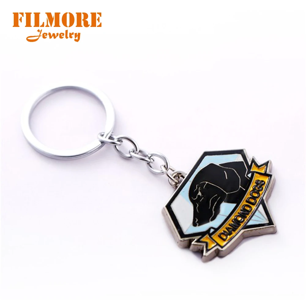 Металлическая Экипировка Solid V The Phantom Pain Dogs of War Logo брелок с биркой для собак Metal 3D