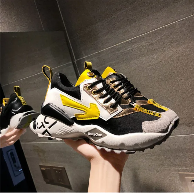 Sneakers Women Running Shoes Increasing 6CM INS Ulzza Harajuku Sneakers Cushioning Height Platform Breathable Sports Walking (17)