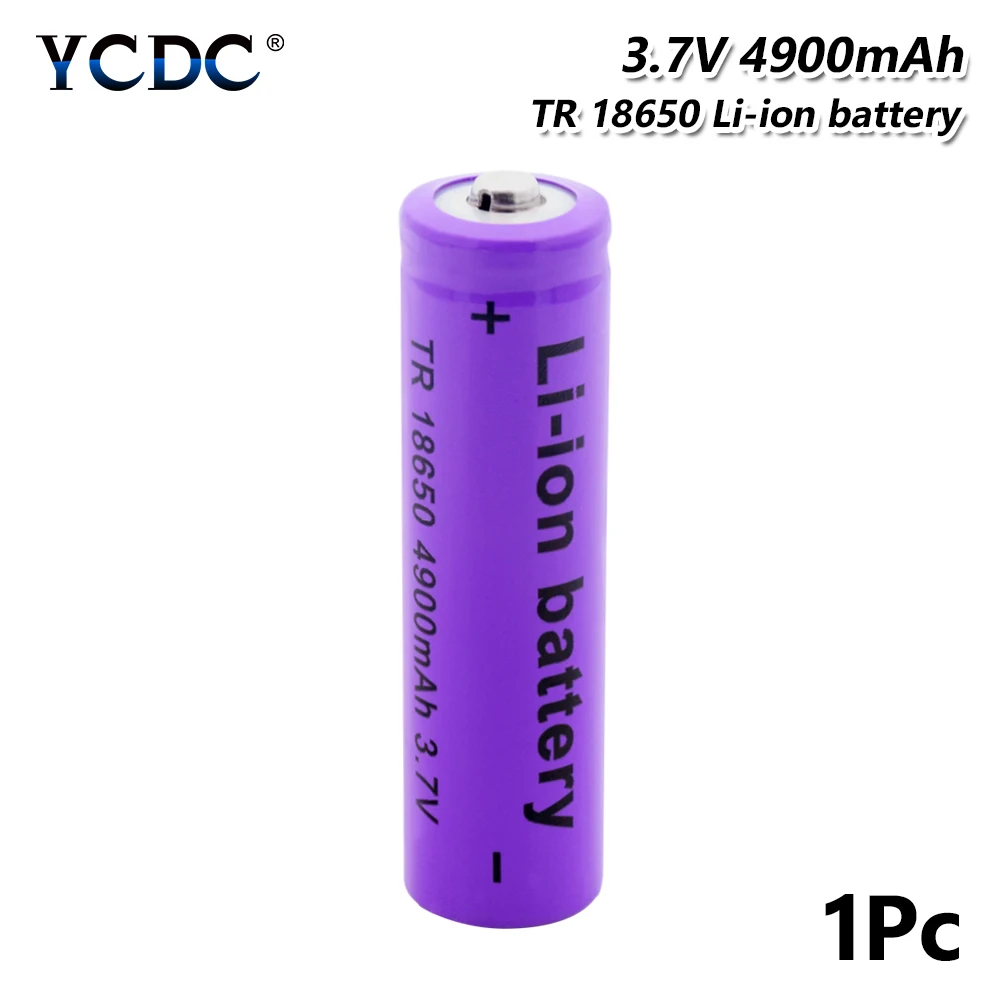 1 шт перезаряжаемый аккумулятор 18650 фиолетовый TR 18650 4900mAh литий-ионные аккумуляторы воздушная модель камеры ноутбука маленький вентилятор аккумулятор