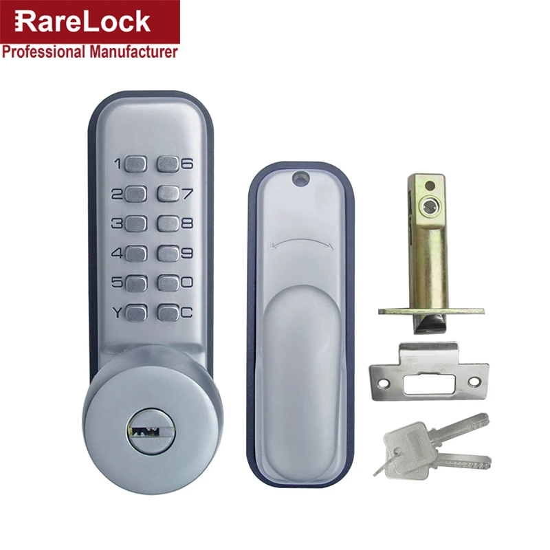 LHX Keypad Mechanical Combination Lock Numeral Door Digital Lock Zinc Alloy Password Non-Power Locks With Key a