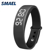 SMAEL светодиодный цифровые часы водонепроницаемые спортивные часы силиконовый ремешок для часов Часы для бега W5 USB зарядка электронные наручные часы мужские
