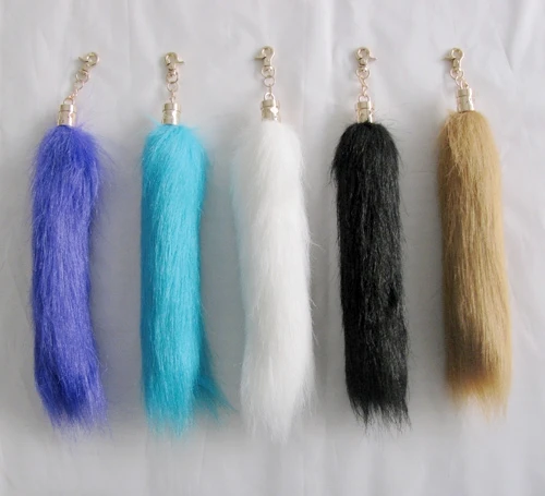 

Free shipping faux fox fur fashion bag charm and bag accessories