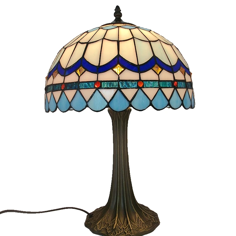 

eye minimalist modern Chinese glass table lamp Tiffany Mediterranean LED lighting bedroom bedside desk study Personality bar