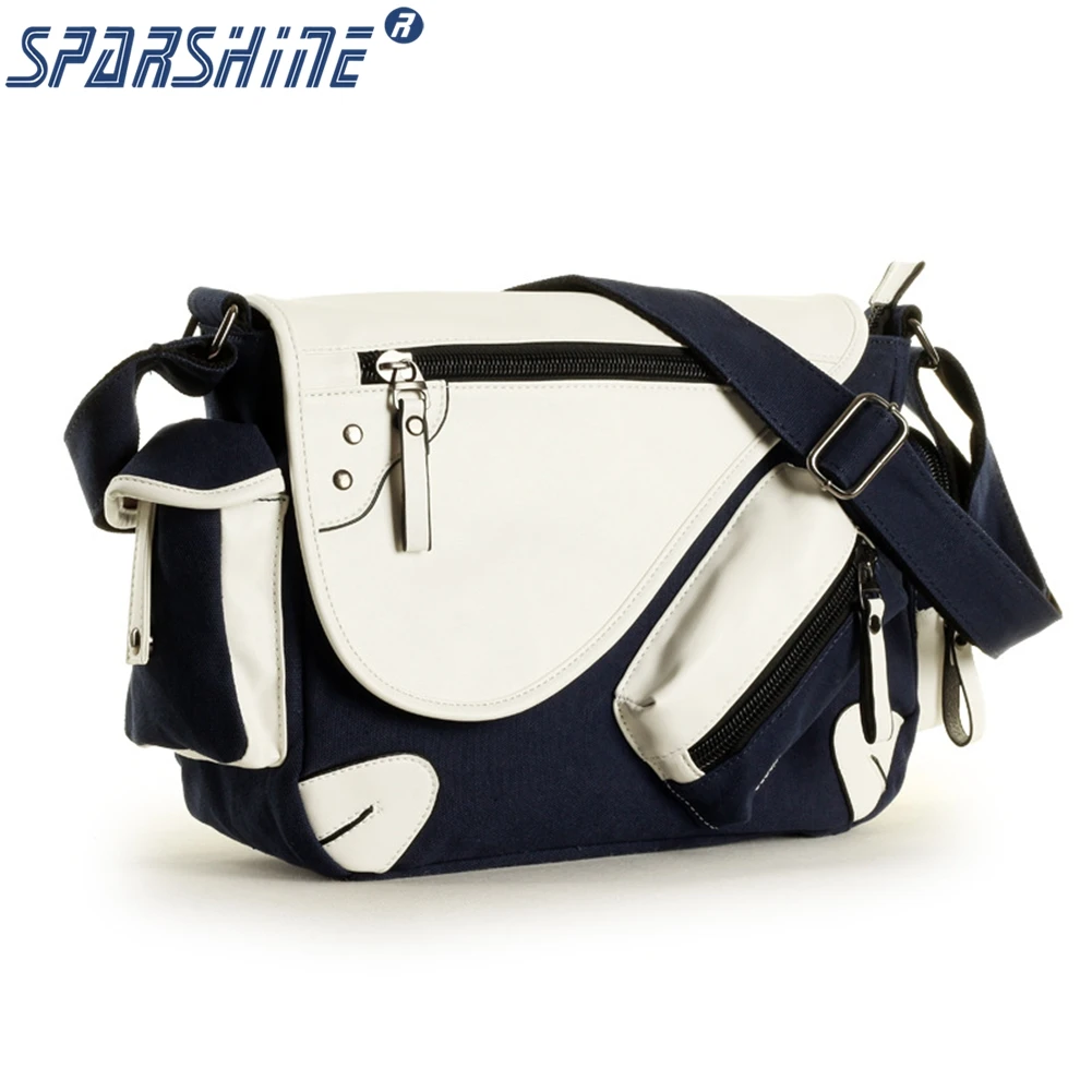 Men s Bags Shoulder bags Leather and Canvas Single Shoulder Strap Male High Capacity Vintage Messenger