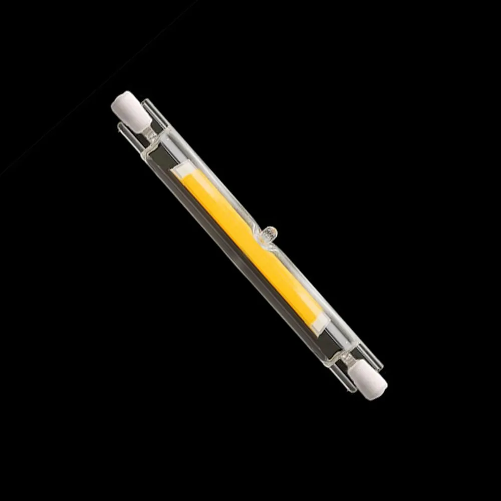R7S COB LED стеклянная трубка 8 Вт 1000lm r7s led cob 118 мм 360 градусов лампады лампа замена