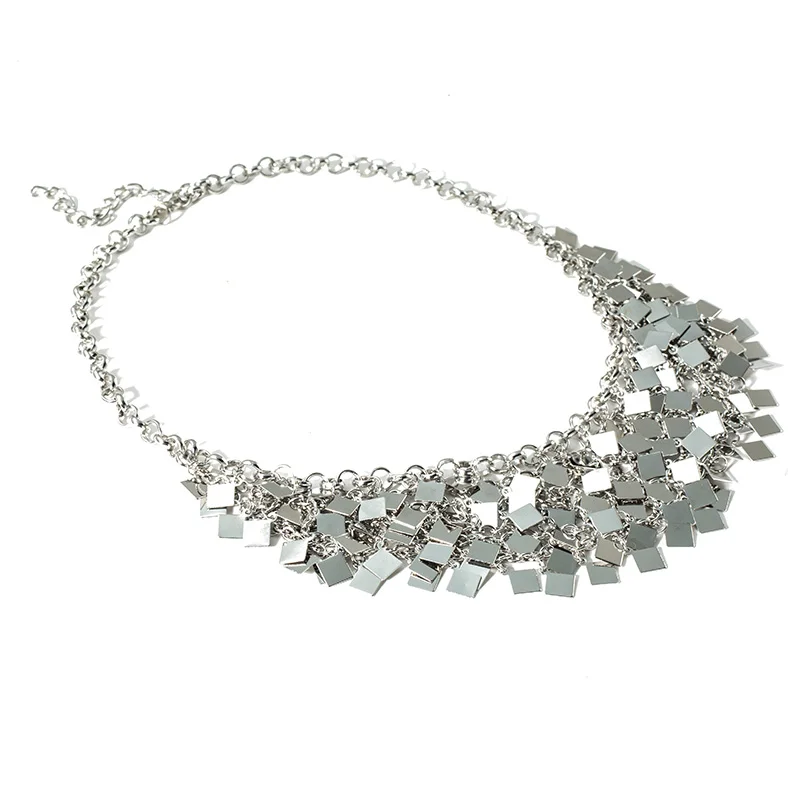 

2017 New Arrivals High Quality Bohemia Silver Multiple layers Alloy Women's Necklace Rope Statement Necklace for Women Jewelry