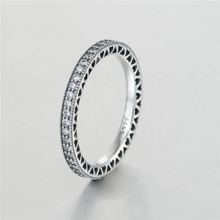 Новые модные свадебные кольца для женщин украшения из серебра 925 пробы кольцо из Кубического циркония кольца ювелирные изделия RIP158