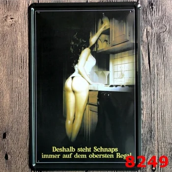 

Sexy Girl Bending Beer Man Cave Vintage Tin Sign Poster Pub Bar Wall Decor 20x30CM